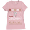 santa capricorn christmas ugly t shirts Ladies Fitted T-Shirt