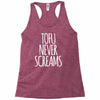 tofu never screams Racerback Tank