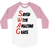 saved with amazing grace 3/4 Sleeve Shirt