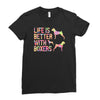 life is better with boxers Ladies Fitted T-Shirt