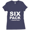 six pack coming soon mens Ladies Fitted T-Shirt
