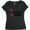 no violence against women's Women's Triblend Scoop T-shirt