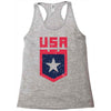 land of the free Racerback Tank