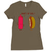 what up dog ketchup hot dog Ladies Fitted T-Shirt