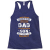Super Cool Dad Of A Freaking Awesome Son Racerback Tank