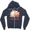 i give zero fox Zipper Hoodie