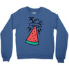 summer alien invasion bright color Crewneck Sweatshirt