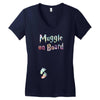 Muggle on Board Watercolor Women's V-Neck T-Shirt