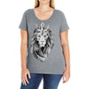 lion with crown Ladies Curvy T-Shirt