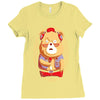 brown bear Ladies Fitted T-Shirt