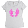 i wear pink for my mom Women's Triblend Scoop T-shirt