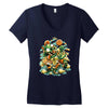 mommy!!! my candy is stolen by zombie Women's V-Neck T-Shirt