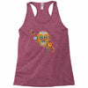 women's sugar skull purple Racerback Tank