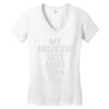 my girlfriend lifts more than you Women's V-Neck T-Shirt