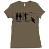 problem solved funny t shirt marriage wife beer Ladies Fitted T-Shirt