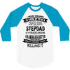 Super Cool Stepdad Of A Freaking Awesome Granddaughter 3/4 Sleeve Shirt