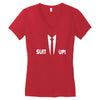 inspired by how i met your mother, barney suit up funny Women's V-Neck T-Shirt