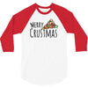 merry crustmas christmas pizza 3/4 Sleeve Shirt