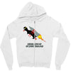 never give up poster Zipper Hoodie