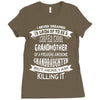 Super Cool Grandmother Of A Freaking Awesome Granddaughter Ladies Fitted T-Shirt