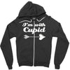i'm with cupid Zipper Hoodie