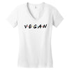 vegan friends tv show parody Women's V-Neck T-Shirt