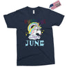 unicorns are born in june cute unicorn Exclusive T-shirt