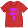 party location here V-Neck Tee