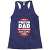 proud dad son Racerback Tank