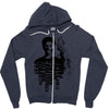 fear face Zipper Hoodie