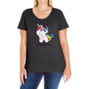 Unicorn Ladies Curvy T-Shirt