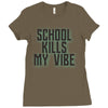 school kills my vibe Ladies Fitted T-Shirt