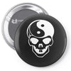 yin yang skull (2) Pin-back button