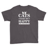 cats make me happy Youth Tee