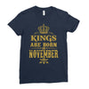 kings are born  november Ladies Fitted T-Shirt