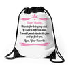 Dear Daddy, Thanks for Being my Dad Baby Boy Letter to Father Drawstring Bags