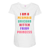 i am a mermaid unicorn kitten fairy princess Maternity Scoop Neck T-shirt