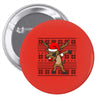 christmas reindeer dabbing Pin-back button