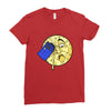 time travel to the moon Ladies Fitted T-Shirt