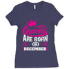 Queens Are Born in December Ladies Fitted T-Shirt
