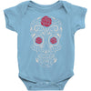 rose sugar skull Baby Onesie
