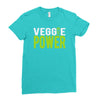 veggie power! Ladies Fitted T-Shirt