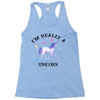 i'm really a unicorn Racerback Tank