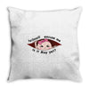 May Peeking Out Asian Baby Girl Throw Pillow