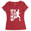 new year, new me running fitness Women's Triblend Scoop T-shirt