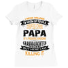 Super Cool Papa Of A Freaking Awesome Granddaughter Ladies Fitted T-Shirt