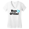Bun in the Oven with Heart Baby Boy Women's V-Neck T-Shirt