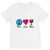 peace love wine V-Neck Tee