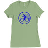 fast speed bicycle bike biking sport athlete geek gift idea tee shirt Ladies Fitted T-Shirt