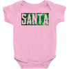 santa green glitter Baby Bodysuit